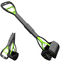 Portátil duradero plegable para exteriores e interiores mango largo mascotas perro gato caca recoger limpieza mierda pala recoger Clip