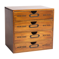 Armoire de salon en bois massif DU'S, armoire de classement de bureau en bois massif, boîte de rangement en bois rétro à plusieurs tiroirs