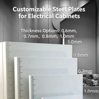 Boîtier de distribution électrique OEM personnalisé IP55 en tôle, armoire de commande vide avec serrure mécanique pour usage industriel
