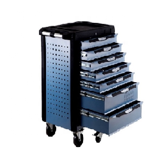 Auto Repair Tool Cabinet Multi-Piece Tool Set with 7 Drawers with Five Wheels
