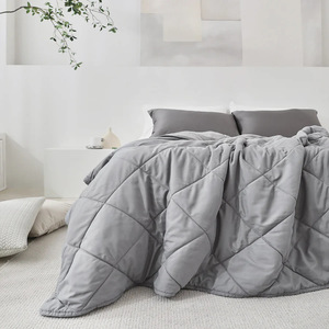 Solid Color Cooling Summer Quilt 1.1-2 Jin Air Conditioning <b>Blanket</b> Grey And Navy <b>Blue</b> Yarn Dyed Factory Custom Made - Product Image 2
