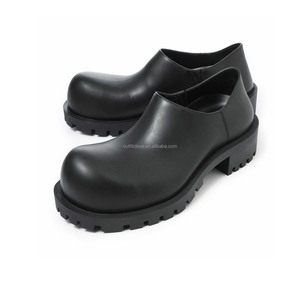 Zapatos Derby de 40mm de piel de becerro para hombre con punta exagerada, zapatos de vestir gruesos de cuero de becerro, zapatos Derby negros para hombre - Product Image 5