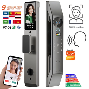 Bán buôn 3D mặt nhận dạng vân tay thông minh Hợp kim nhôm mật khẩu khóa với tự động từ xa thông minh cửa đám mây nhà - Product Image 1