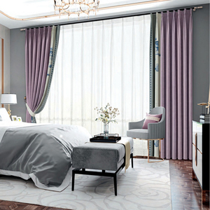 Cortinas opacas anchas para dormitorio, accesorio de lujo, con encaje para sala de estar - Product Image 6