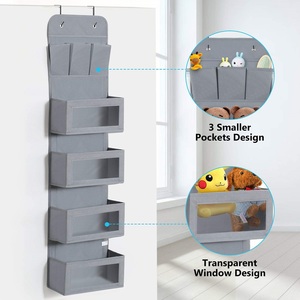 Organizzatore <span class=keywords><strong>da</strong></span> Appendere Sopra la Porta con 7 Tasche Pieghevoli e Ganci in Metallo per Armadio e Nursery - Product Image 1