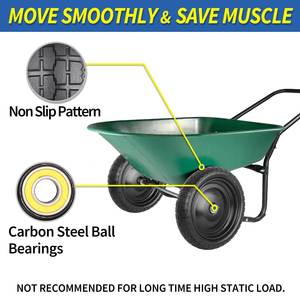 Nouveau 13 "PU mousse caoutchouc plat roue solide brouette Gorilla Wagon chariot roue 5/<span class=keywords><strong>8</strong></span>" essieu alésage trou 2.2 "moyeu décalé 100kg de charge - Product Image 5