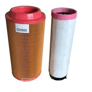 Filtro de aire industrial C20500 E1900L 20405827 AZ59702 S0124, compresor de aire para maquinaria de construcción