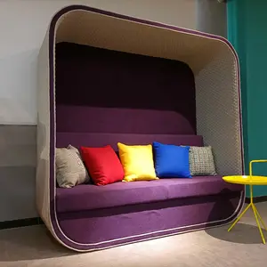 Forma da casa privada cabine de reunião do escritório conjunto de sofá moderna sala de estar