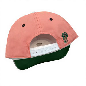Cappellini Snapback Premium <span class=keywords><strong>Rosa</strong></span> Sportivi Nuovi a 5 Pannelli Personalizzati con Visiera Piatta, Ricamo Cane, Logo Patch Stampa 3D, Bicolore Cucito - Product Image 5