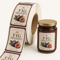 Étiquettes autocollantes découpées à la forme en papier mat résistant à l'huile pour l'emballage de pots de confiture, de sauce aux fruits et de desserts – Fourniture personnalisée