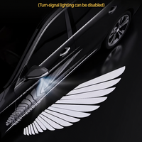 Lumière d'ambiance LED pour voiture, motif ailes d'ange, pour rétroviseur, sol et porte, pour modification
