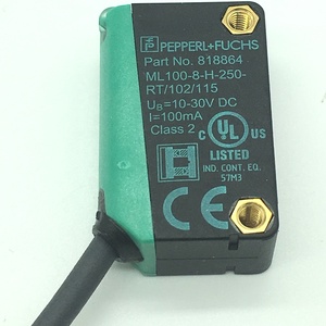 热卖P + <span class=keywords><strong>F</strong></span> Pepperl + Fuchs ML100-8-H-100-RT/102/115 NPN三角光电传感器红光100毫米可调感应 - Product Image 1