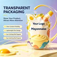 Pochettes personnalisées à bec verseur pour mayonnaise, résistantes aux hautes températures, qualité alimentaire, anti-fuite, pour sauces, 250ml 500ml, usine OEM ODM
