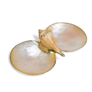 Assiette de luxe en nacre naturelle pour la présentation haut de gamme de la vaisselle et des fruits de mer – Non disponible en provenance du Vietnam - Product Image 1