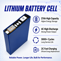 Sel Prisma LiFePO4 3.2V 27Ah Siap Las, 3000 Siklus, Cangkang Aluminium untuk Paket Baterai EV Ringan DIY