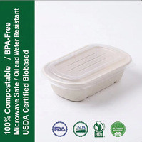 Offre Spéciale – Contenant Alimentaire Ovale en Bagasse de Canne à Sucre 700ml avec Couvercle, Forme Bateau 24oz, Réutilisable, Micro-ondable, Biodégradable, Recyclable