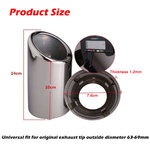 Punta de Escape Azul Quemado para Volkswagen Polo Golf 6 Jetta MK6 1.4T VW Golf 7 MK7 <span class=keywords><strong>Bora</strong></span>, Cubierta de Silenciador de Tubo de Escape para Automóvil - Product Image 5