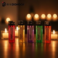 Briquet à gaz jetable électrique classique en plastique transparent, simple et polyvalent, idéal pour les cadeaux et l'utilisation en extérieur (cigares)