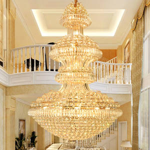 Nuevo diseño de iluminación de lujo para interiores, Villa, Hotel, sala de estar, candelabro de cristal Led Dorado europeo - Product Image 3
