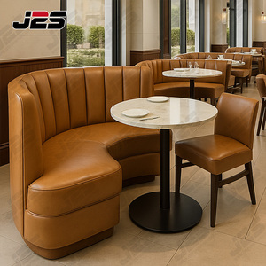 ที่นั่งร้านอาหารทรงโค้งทันสมัย J2S โซฟาทรงครึ่งวงกลมหุ้มเบาะ สำหรับโครงการโรงแรม คาเฟ่ และบาร์ - Product Image 2