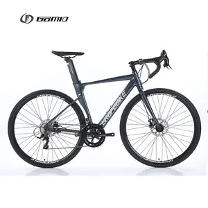 남자 레이싱 bicicletas를위한 GOMID 18 속도 기어 사이클 시뮬레이션 탄소 섬유 도로 자전거 맞춤형 자전거 700C 로드 바이크 OEM bisiklet