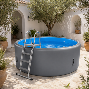 <span class=keywords><strong>Échelle</strong></span> de <span class=keywords><strong>piscine</strong></span> <span class=keywords><strong>amovible</strong></span> avec mains courantes confortables pour piscines extérieures, jardins, patios et loisirs estivaux - Product Image 1