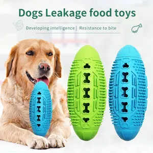 Wholesale rubber Pet Chew Toy Dog chew toothbrush toy Missing food ball dog cleaning Brushing Stick Chew christmas toys