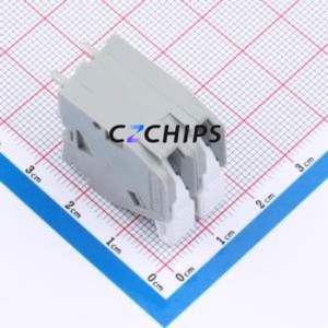2706-102 Spring Terminal Block Through hole Component (THT),P=7.5mm Connector 7.5mm Gray 2P 2 - Product Image 2