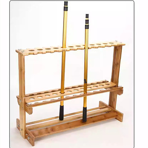 <span class=keywords><strong>Support</strong></span> de rangement et de présentation léger et portable en bois pour cannes à pêche à la carpe avec installation au sol - Product Image 4