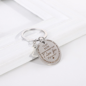 Bán buôn tùy chỉnh thép không gỉ Keychain với phim hoạt hình phong cách Laser khắc mặt dây chuyền <span class=keywords><strong>Key</strong></span> Tag Quà lưu niệm trống Logo kim loại tag - Product Image 2