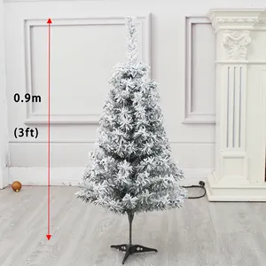 120cm (4 pieds) flocage 200T arbre de noël floqué arbre de noël décorations d'arbre de noël pour le bureau de fête à la maison