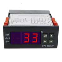 Thermostat numérique STC-8080A+ pour réfrigérateur, dégivrage automatique, sonde NTC, plastique, personnalisable OEM