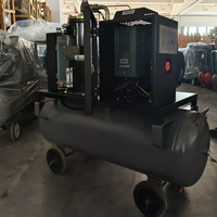 Compresseur d'air à vis lubrifié portable à faible bruit 10-8 bars avec moteur 9 kW 42 CFM silencieux pour pistolets de peinture