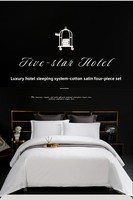 Ensemble de literie d'hôtel 100% coton, housse de couette de luxe, draps simples, hôtels 5 étoiles, vente en gros