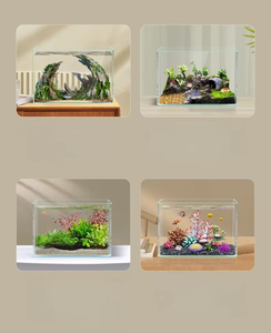 JSD 70L 친환경 사각 유리 어항 투명 디자인 어류용 거실 데스크탑 주방용 박스 포장 물 - Product Image 5