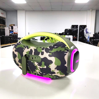 DG423 Haut-parleur portable puissant Bluetooth en tissu Hifi, grande puissance sonore, musique sans fil BT, super basses, haut-parleur RGB, radio FM/TF/USB/TWS