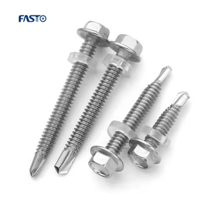 Màu Xanh // Vàng kẽm mạ thép carbon Hex đầu tự khoan vít với PVC máy giặt - Product Image 2