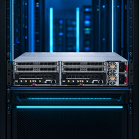 Rak Chassis EL9000 Edge AI 2U Multi Node, Komputer Berkinerja Tinggi yang Tangguh, Pasokan OEM Teruji