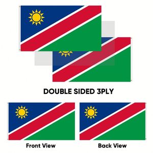 Drapeau de la Namibie 3x5 pieds en gros, polyester 68D/100D, personnalisable, fanion de toutes les nations, livraison rapide d'un fournisseur fiable - Product Image 3