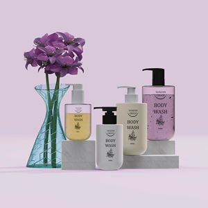 Exquisitas Botellas de Plástico Vacías de <span class=keywords><strong>Boca</strong></span> Ancha Mate Esmerilada de 150 ml y 300 ml con Relieve para Lociones, Aceites y Cremas para el Cuidado de <span class=keywords><strong>la</strong></span> Piel - Product Image 2