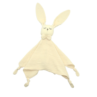 Adorable Doudou Lapin en Mousseline pour Bébé, Couverture de Sécurité, Tête Douce, Peluche à Câliner, Lapin Sommeil Nourrisson