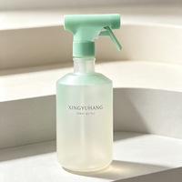 Flacon pulvérisateur à brume fine continue en PET mat de 500 ml pour les soins capillaires, l'hydratation, les cosmétiques, réutilisable