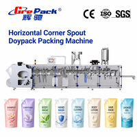 Machine d'emballage automatique HFFS pour sachets à bec verseur, pour détergent liquide et savon, destinée aux sachets Doypack à bec verseur d'angle