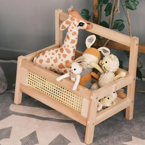 Estantería y librero de madera moderno multifuncional Montessori para habitación infantil estilo rústico Bedzzm Europe - Product Image 5