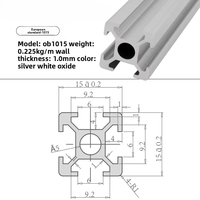 Profilé en aluminium standard européen 1515 à fente en T pour imprimante 3D, découpe, pliage, soudage pour machine CNC DIY, cadre modulaire d'automatisation