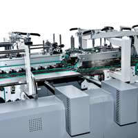 Machine de pliage et de collage automatique JY650/850/1100 pour boîtes pré-pliées à 3 volets, pliage à 135°, avec moteur servo haute vitesse pour l'emballage de sacs en plastique