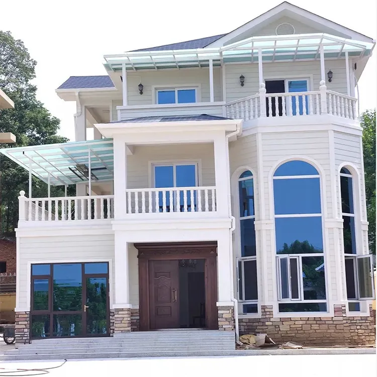 Фабричная поставка киля легких стальных вилла, дом с ценой по прейскуранту завода-изготовителя 2 этаж дома легких стальных панельных домах курорт villa hotel