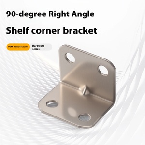 Nickel-Plated Iron 3410 Angle Iron 90-Degree Angle <strong>Bracket</strong> for <strong>Shelf</strong> Support <strong>L</strong>-<strong>Shaped</strong> <strong>Bracket</strong> for Table Chair Fixing <strong>Brackets</strong> - Product Image 6