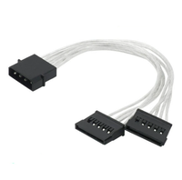 Cable de alimentación SATA IDE Serie Cable adaptador de gráficos 1to2 1TO3 1to5 Cable de extensión transparente de cobre estañado de 24 pines