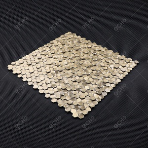 Mini Mosaicos Metálicos Hexagonales de Aluminio en 3D, Color Dorado Deslumbrante, para Decoración del Hogar - Product Image 3